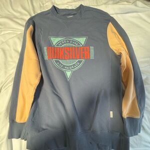 Quiksilver Men's Graphic Crewneck Sweater - Blue and Tan